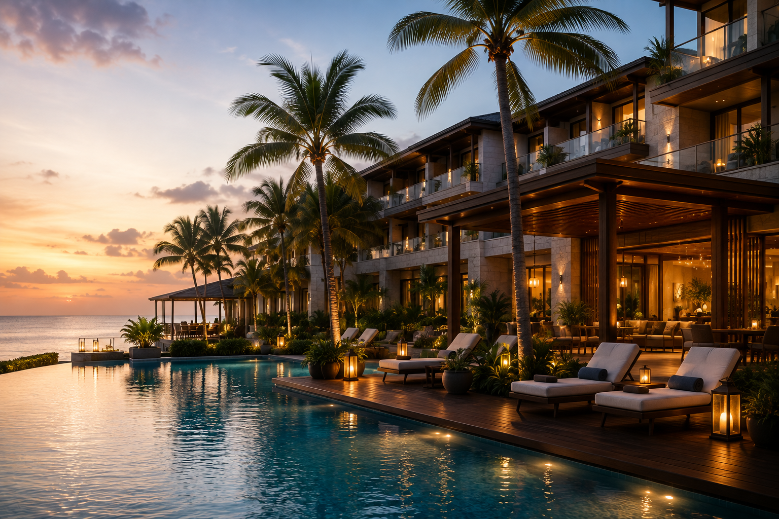 Modern hotel lobby